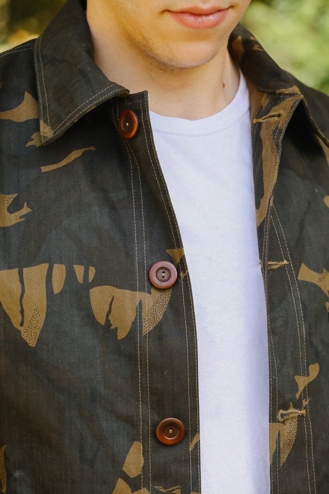 Woven Chore Coat- Darkwood Camouflage