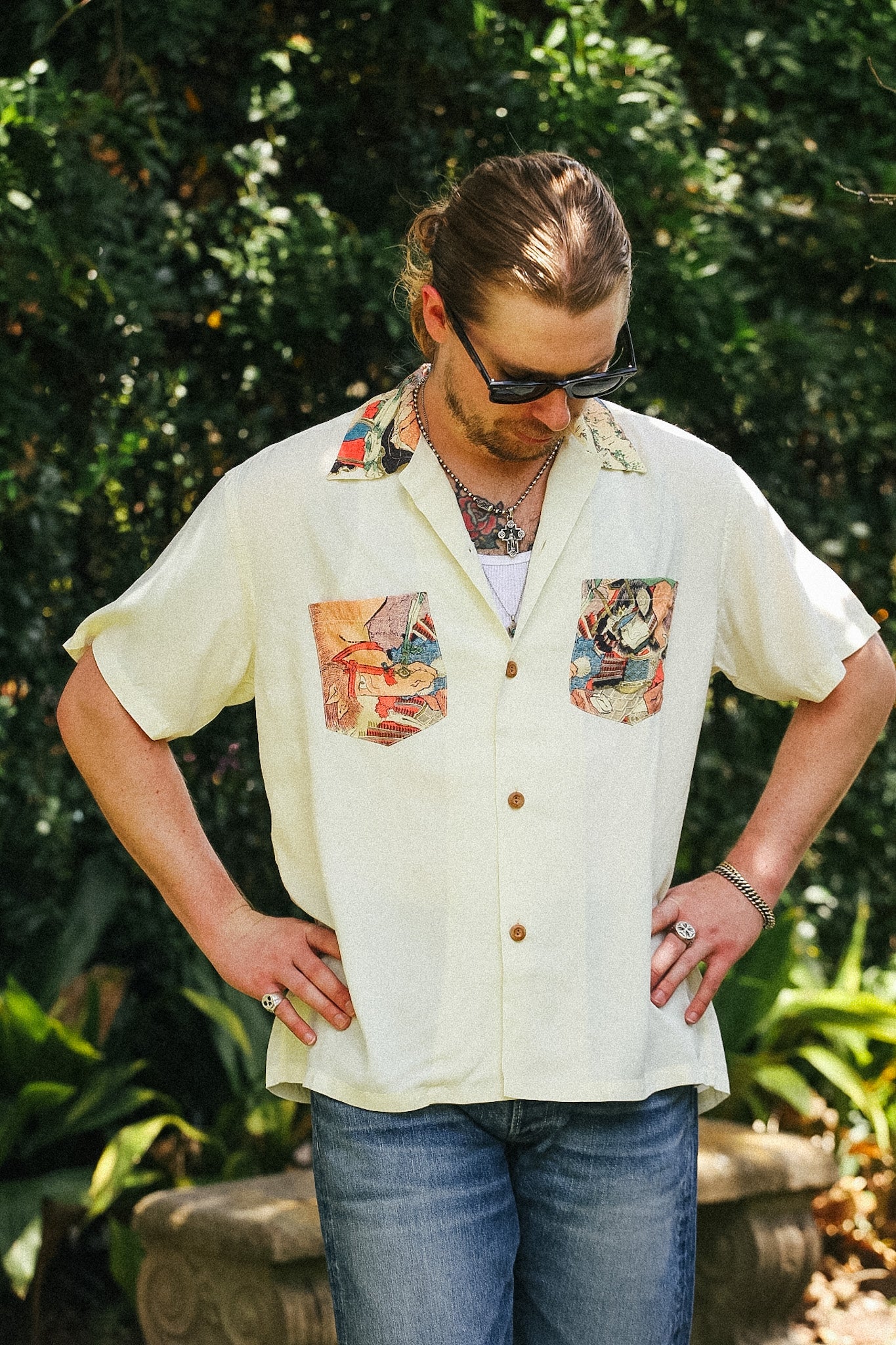 SS39656 Sun Surf x Katsushika Hokusai Aloha Shirt- Hatakeyama Shigetada