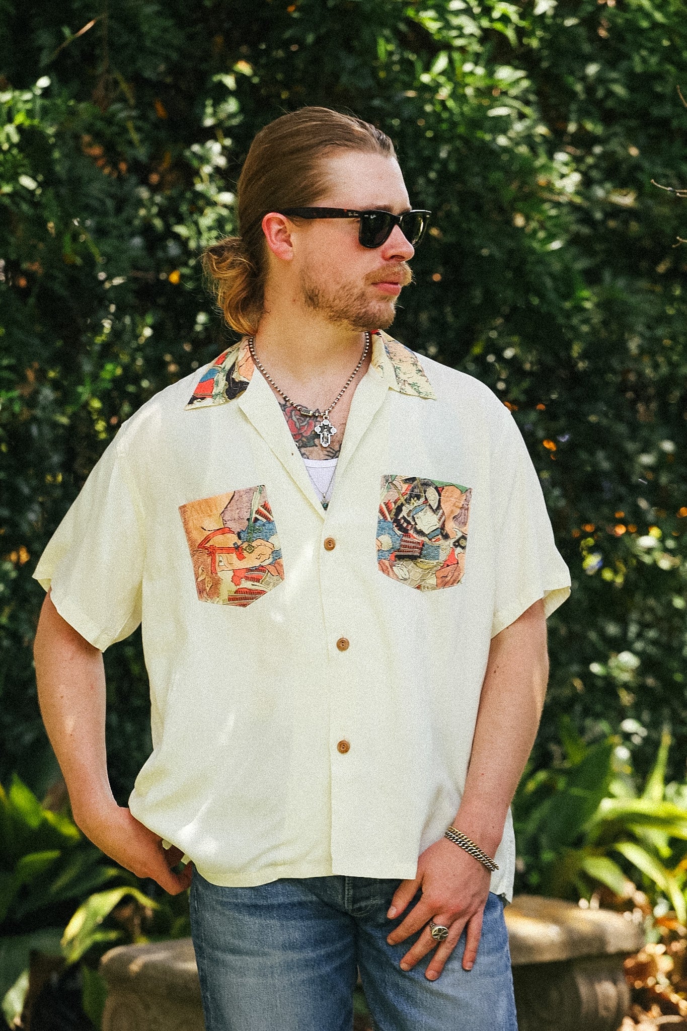SS39656 Sun Surf x Katsushika Hokusai Aloha Shirt- Hatakeyama Shigetada