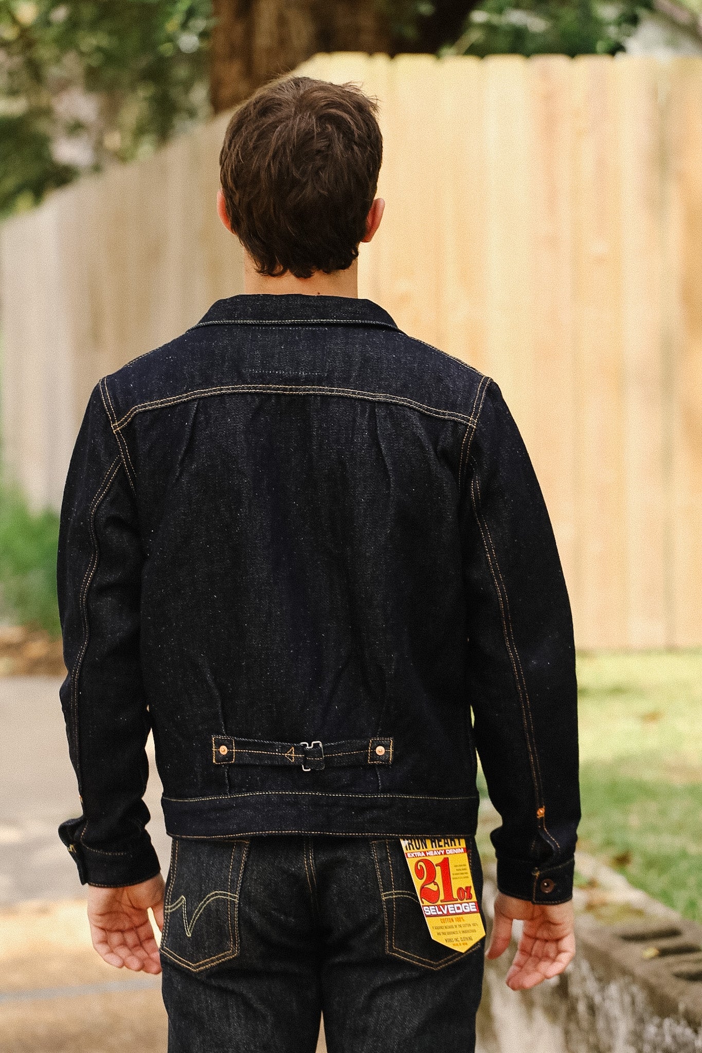 IHJ-163-IND Iron Heart 14oz Cotton/Linen Denim Type II Jacket