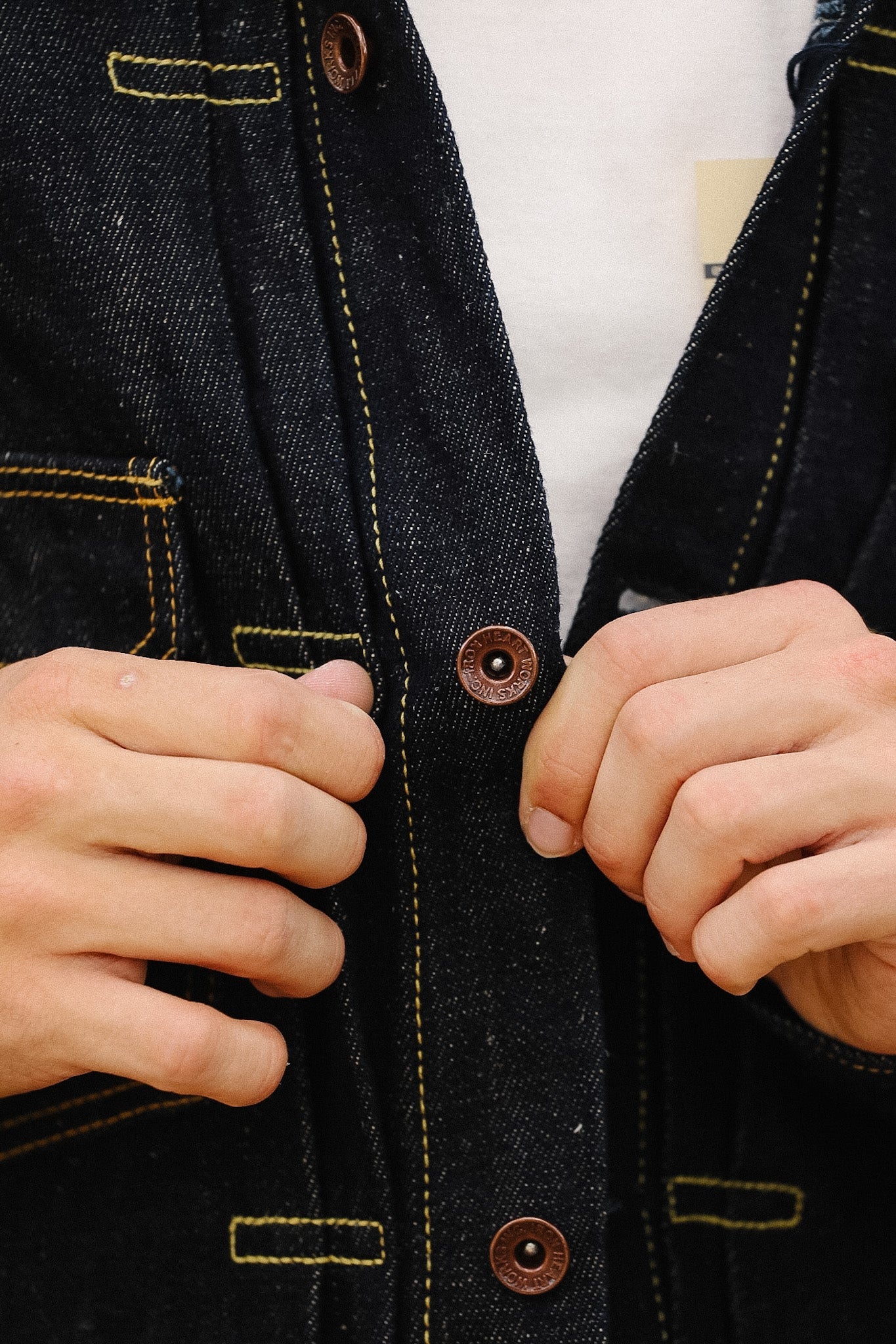 IHJ-163-IND Iron Heart 14oz Cotton/Linen Denim Type II Jacket