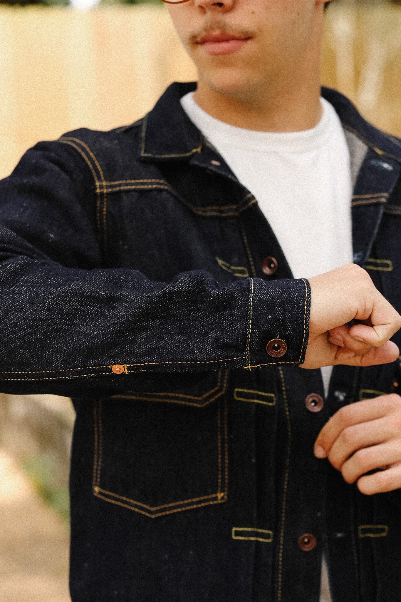 IHJ-163-IND Iron Heart 14oz Cotton/Linen Denim Type II Jacket