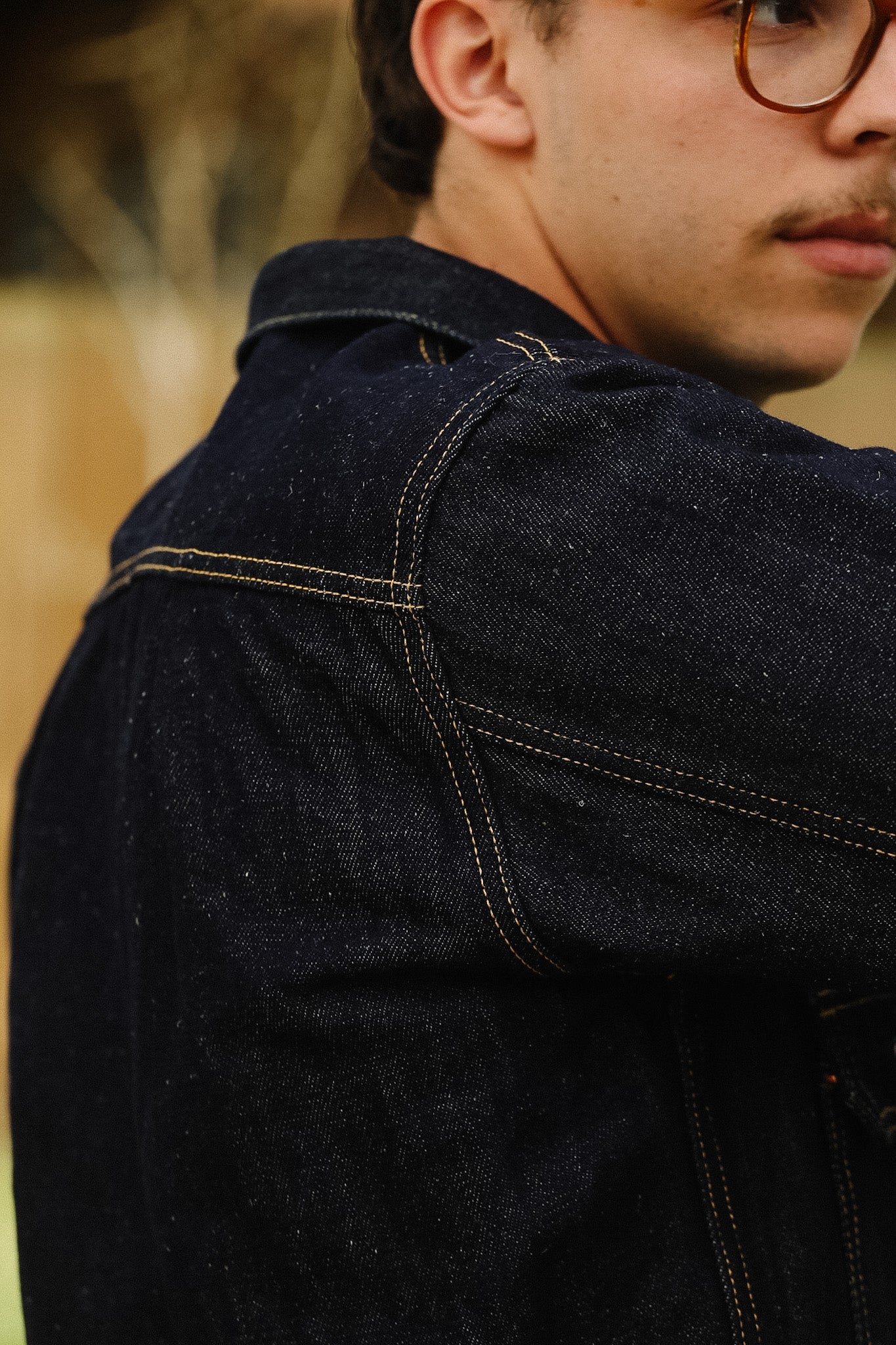 IHJ-163-IND Iron Heart 14oz Cotton/Linen Denim Type II Jacket