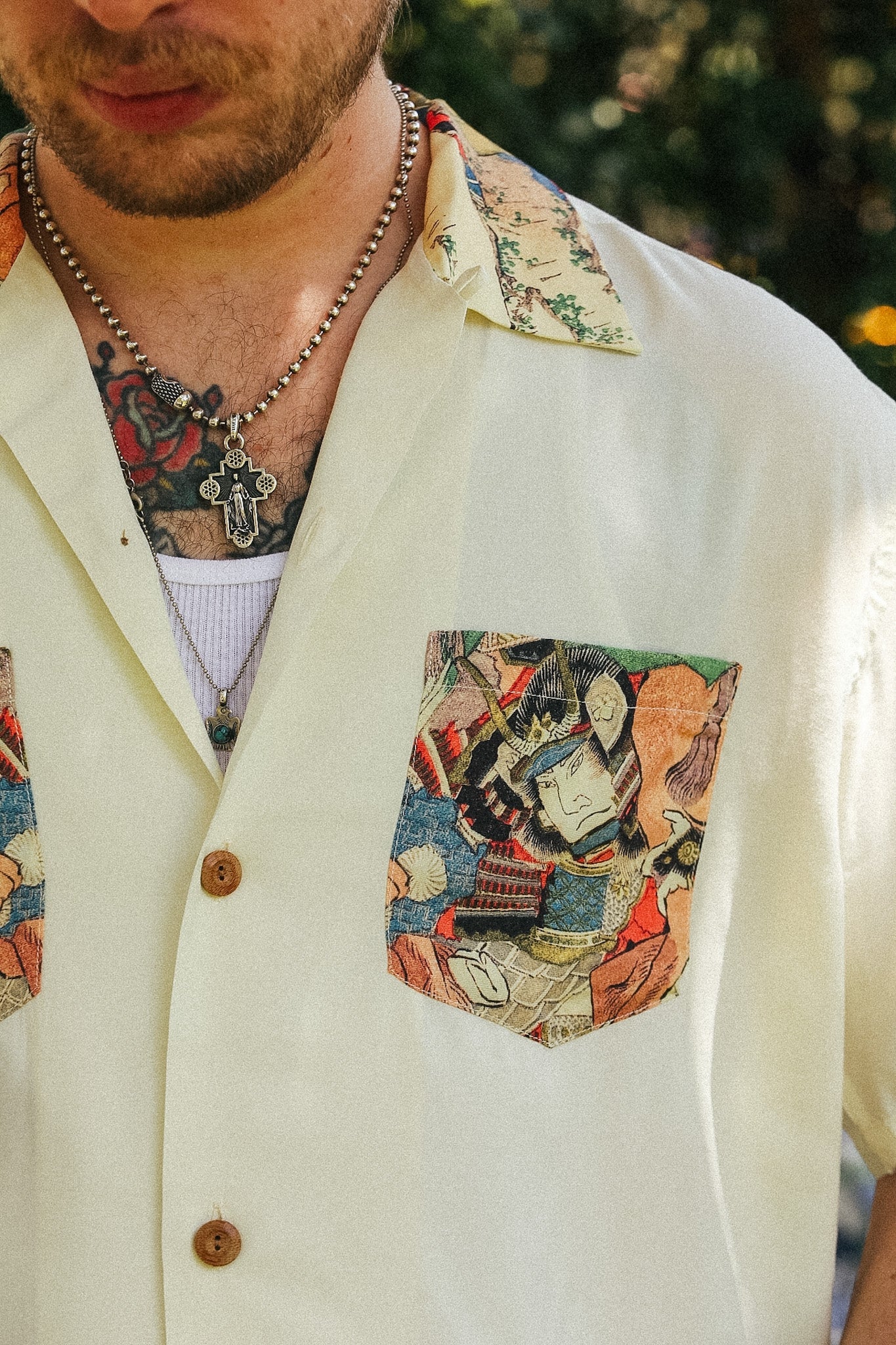 SS39656 Sun Surf x Katsushika Hokusai Aloha Shirt- Hatakeyama Shigetada