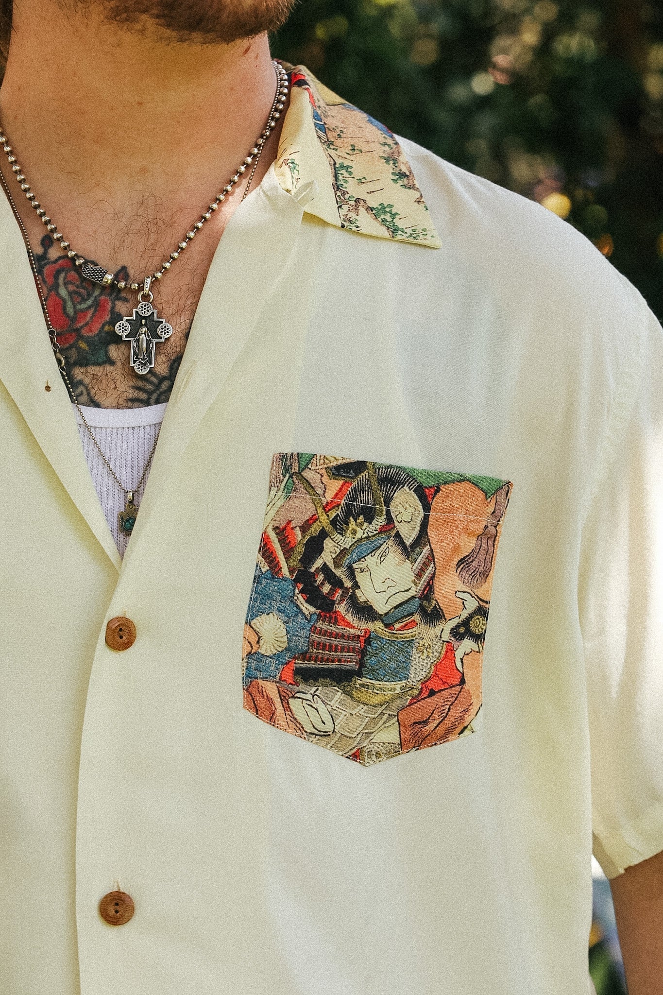 SS39656 Sun Surf x Katsushika Hokusai Aloha Shirt- Hatakeyama Shigetada