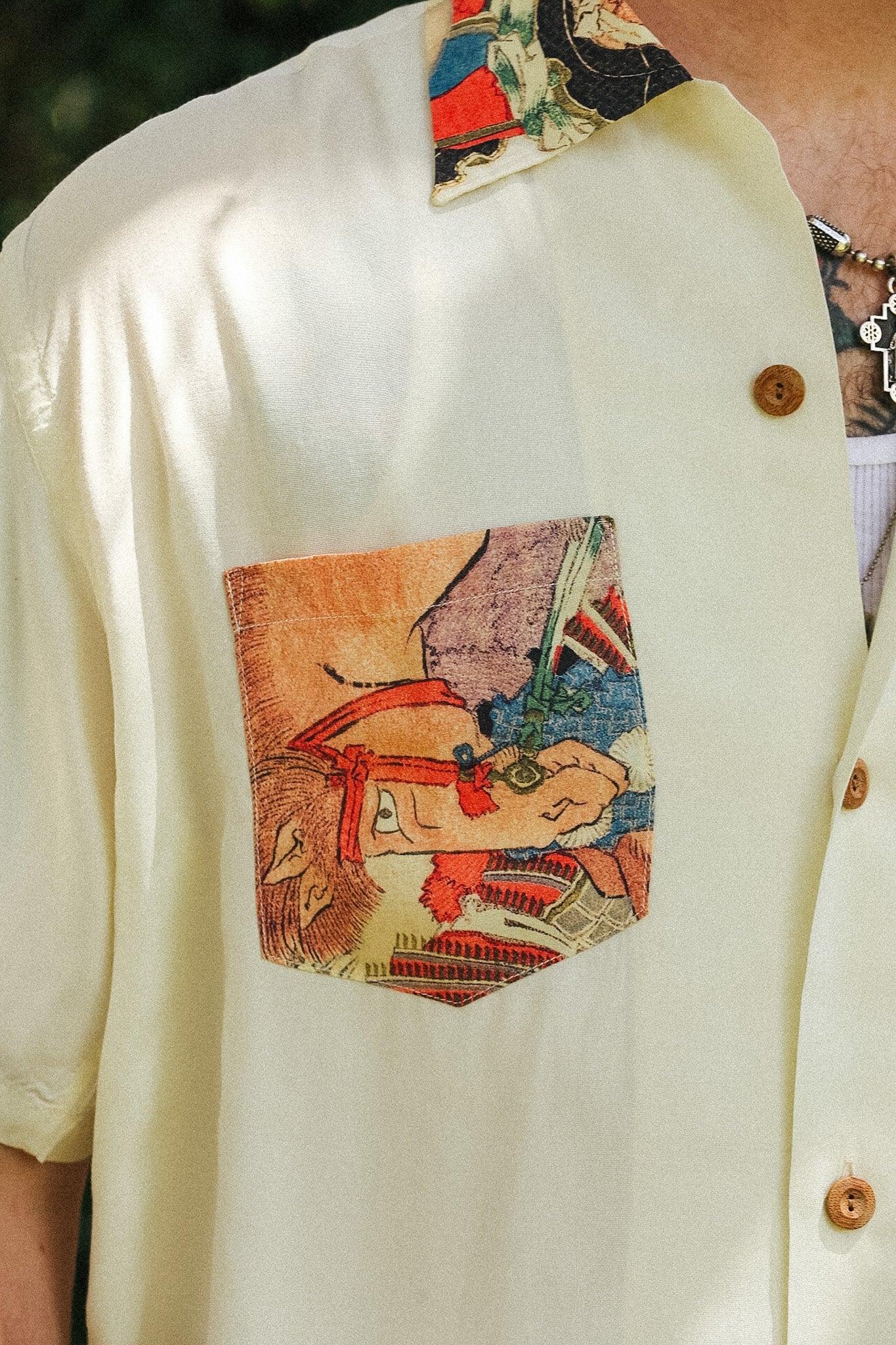 SS39656 Sun Surf x Katsushika Hokusai Aloha Shirt- Hatakeyama Shigetada