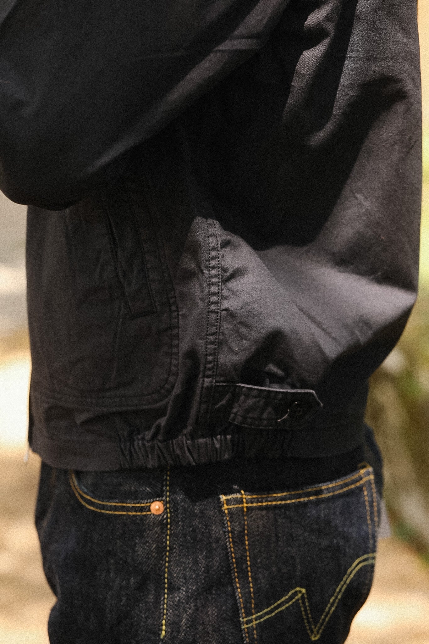 IHJ-165-BLK Iron Heart 6.2oz Serge Drizzler Jacket - Black – Iron