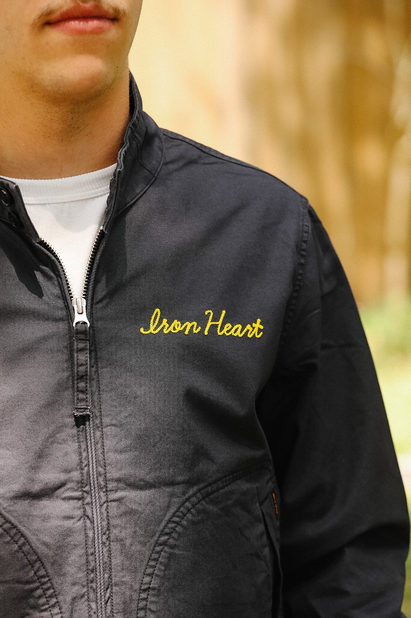 IHJ-165-BLK Iron Heart 6.2oz Serge Drizzler Jacket - Black – Iron