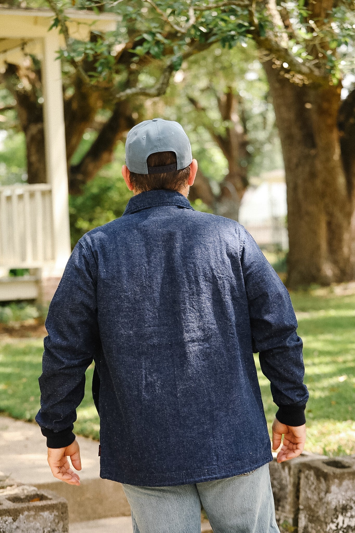 IHJ-161-IND-NP Iron Heart 10oz Neppy Selvedge Denim Coach Jacket