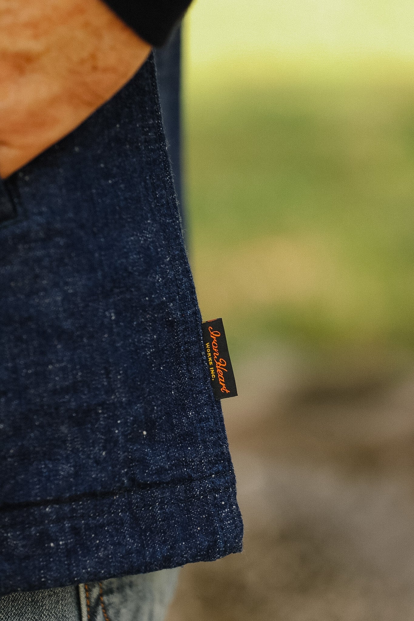 IHJ-161-IND-NP Iron Heart 10oz Neppy Selvedge Denim Coach Jacket