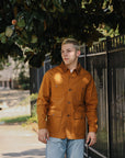 10oz Kurashikizome® Organic Cotton Duck Chore Jacket - Brown IHJ-148-BRN