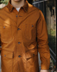 10oz Kurashikizome® Organic Cotton Duck Chore Jacket - Brown IHJ-148-BRN