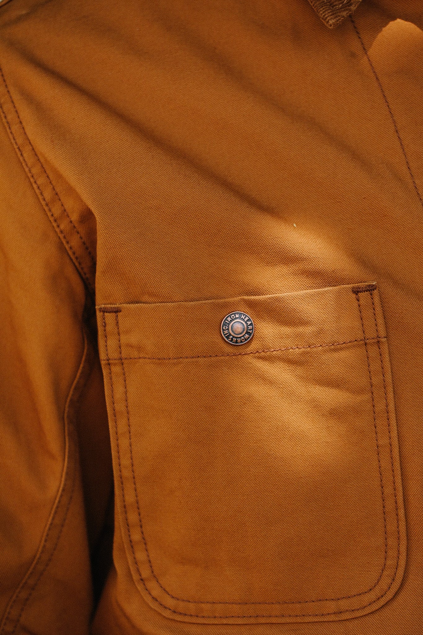 10oz Kurashikizome® Organic Cotton Duck Chore Jacket - Brown IHJ-148-BRN
