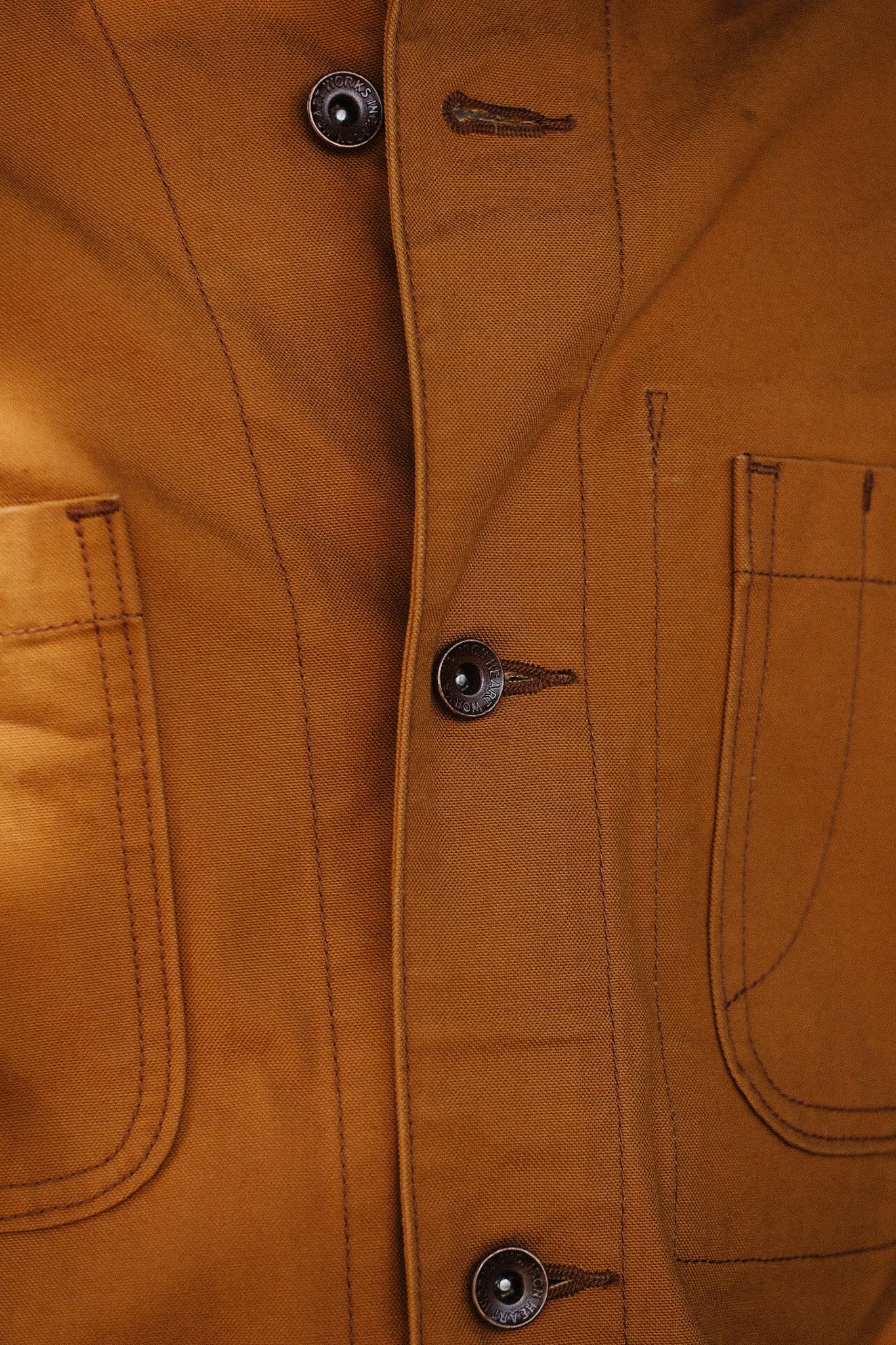 10oz Kurashikizome® Organic Cotton Duck Chore Jacket - Brown IHJ-148-BRN