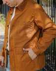 10oz Kurashikizome® Organic Cotton Duck Chore Jacket - Brown IHJ-148-BRN