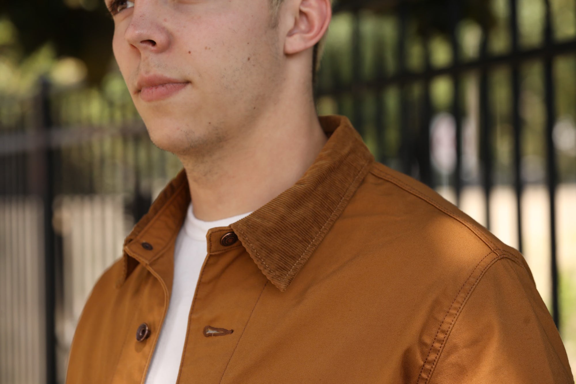 10oz Kurashikizome® Organic Cotton Duck Chore Jacket - Brown IHJ-148-BRN