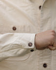 10oz Kurashikizome® Organic Cotton Duck Chore Jacket - Ivory IHJ-148-IVO