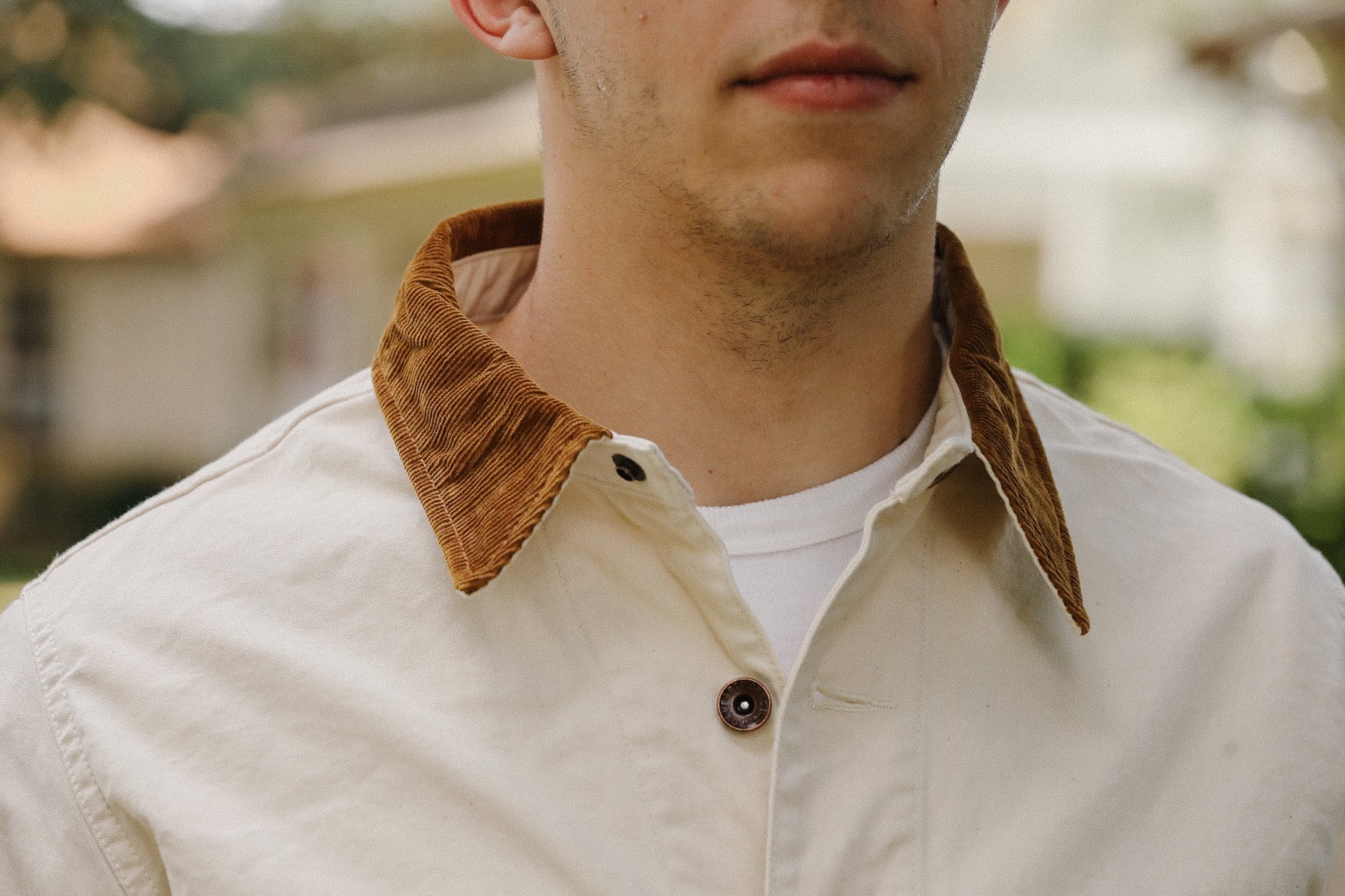 10oz Kurashikizome® Organic Cotton Duck Chore Jacket - Ivory IHJ-148-IVO