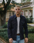 8.5oz Herringbone Stripe Western Shirt - Indigo IHSH-424-IND