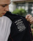 8.5oz Herringbone Stripe Western Shirt - Indigo IHSH-424-IND
