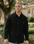 10oz Kurashikizome® Organic Cotton Duck Chore Jacket - Black IHJ-148-BLK