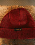 Wool Knit Watch Cap - Burgundy