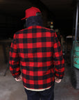 Wool Buffalo Check Hunting Jacket - Red IHW-19-RED – Iron