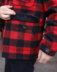 Wool Buffalo Check Hunting Jacket - Red IHW-19-RED – Iron