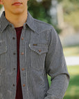 12oz Hickory Stripe CPO Shirt - Indigo IHSH-421-IND