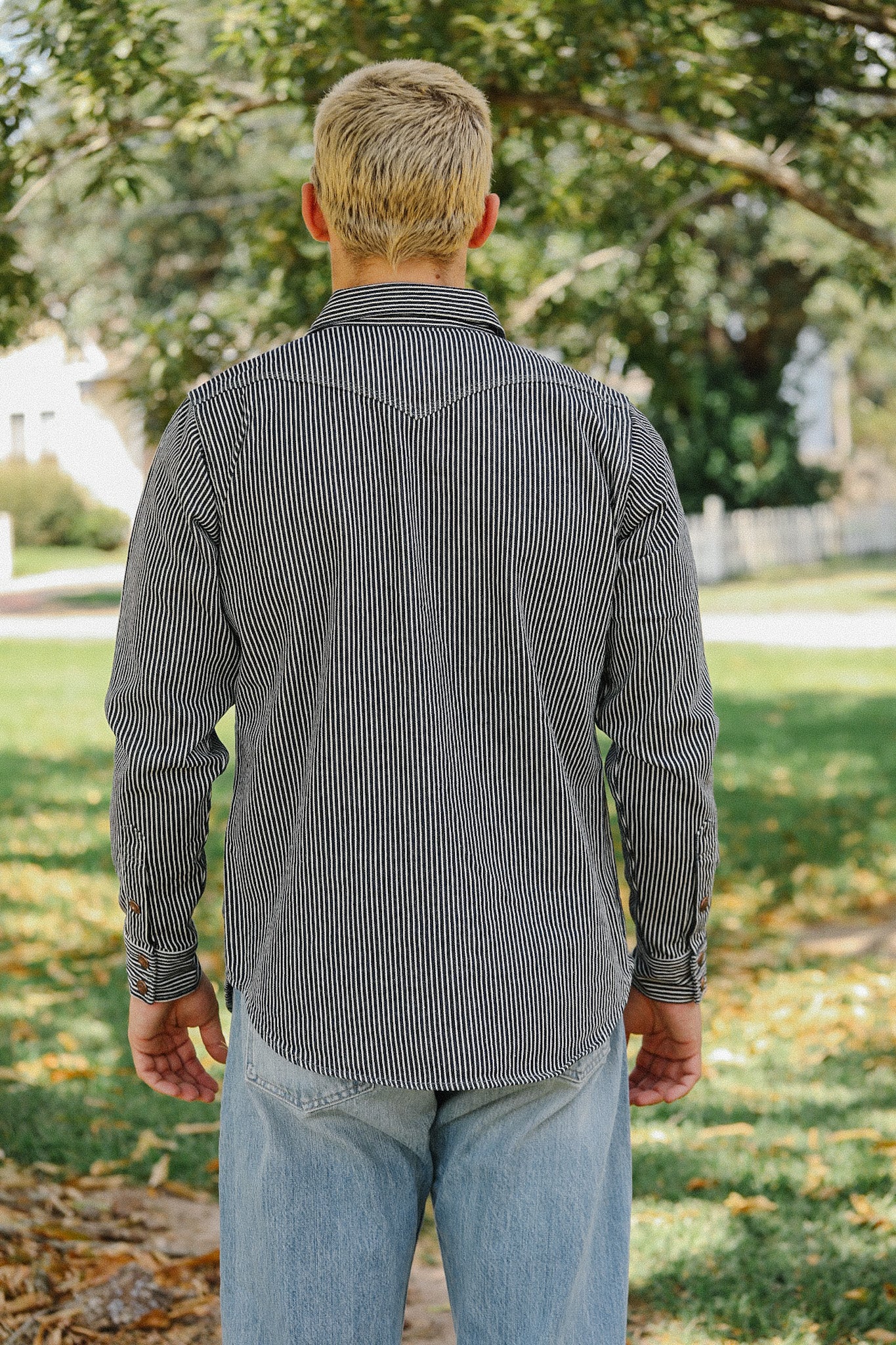 12oz Hickory Stripe CPO Shirt - Indigo IHSH-421-IND