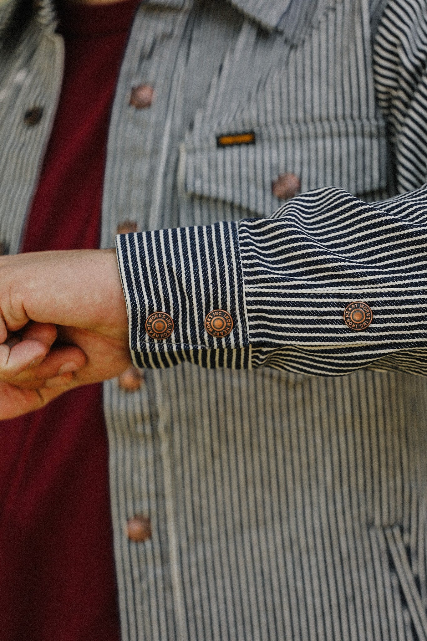 12oz Hickory Stripe CPO Shirt - Indigo IHSH-421-IND