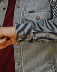 12oz Hickory Stripe CPO Shirt - Indigo IHSH-421-IND