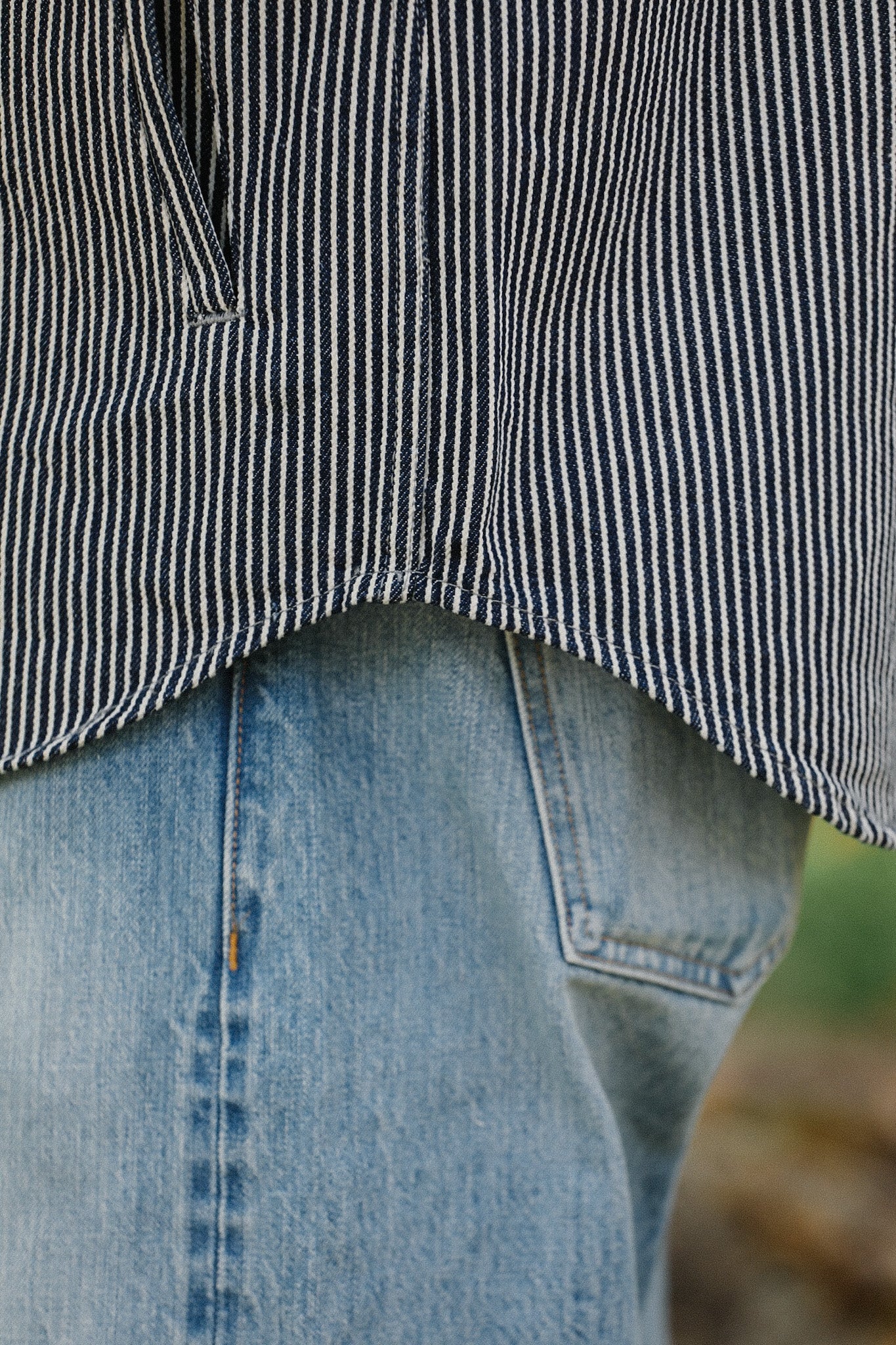 12oz Hickory Stripe CPO Shirt - Indigo IHSH-421-IND
