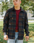 Bryson Shirt Flannel Check- Dark Green / Wine / Black / Navy