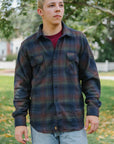 Bryson Shirt Flannel Check- Dark Green / Wine / Black / Navy