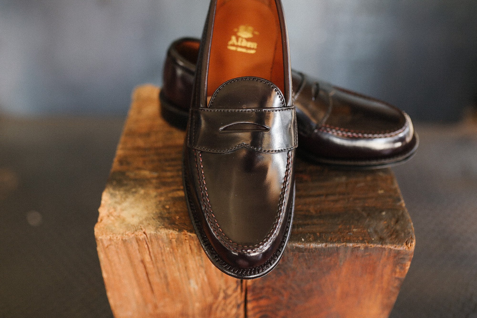986 Leisure Hand sewn Penny Loafer-Color 8  Burgundy Shell Cordovan
