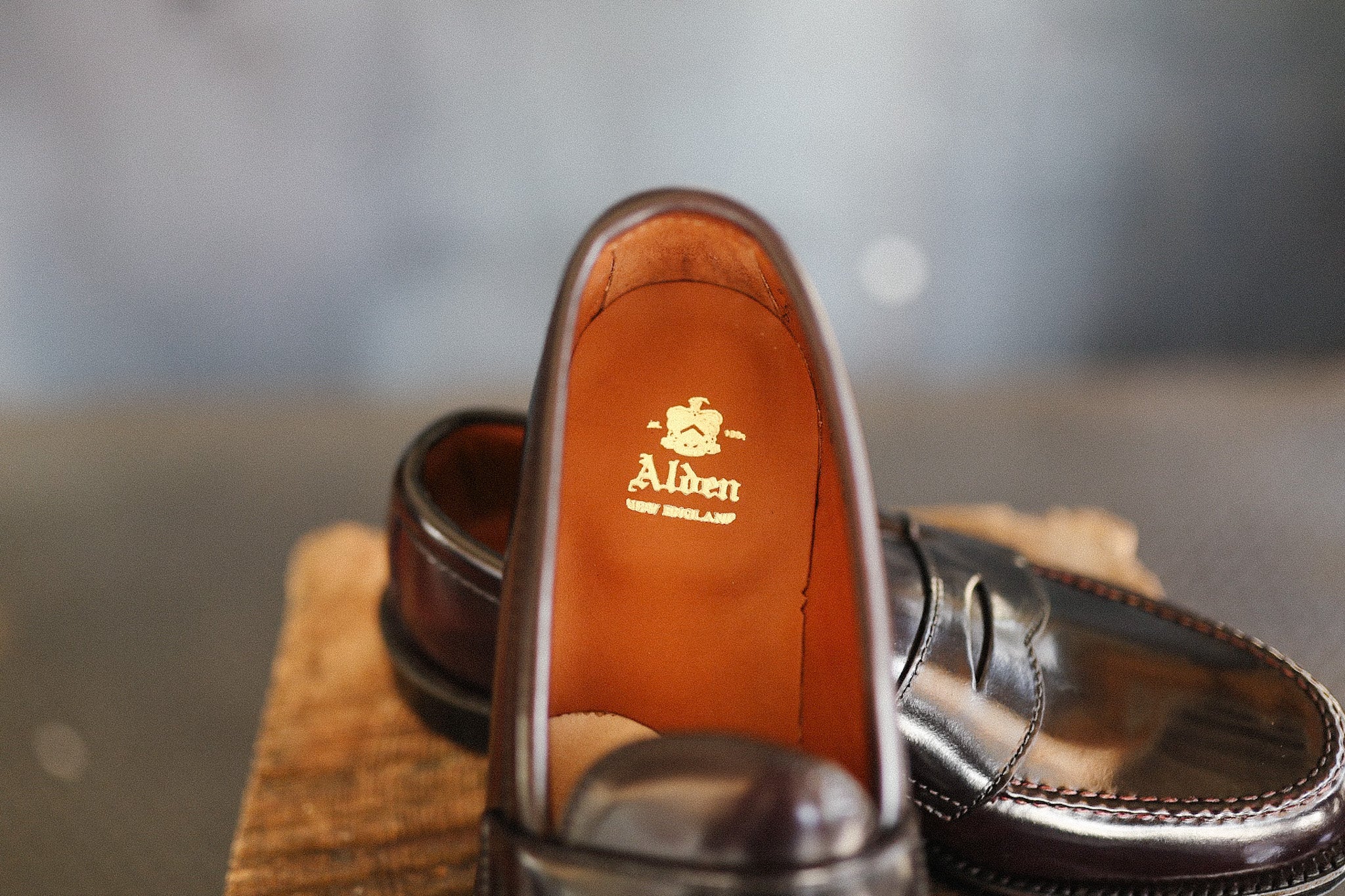 986 Leisure Hand sewn Penny Loafer-Color 8 Burgundy Shell Cordovan