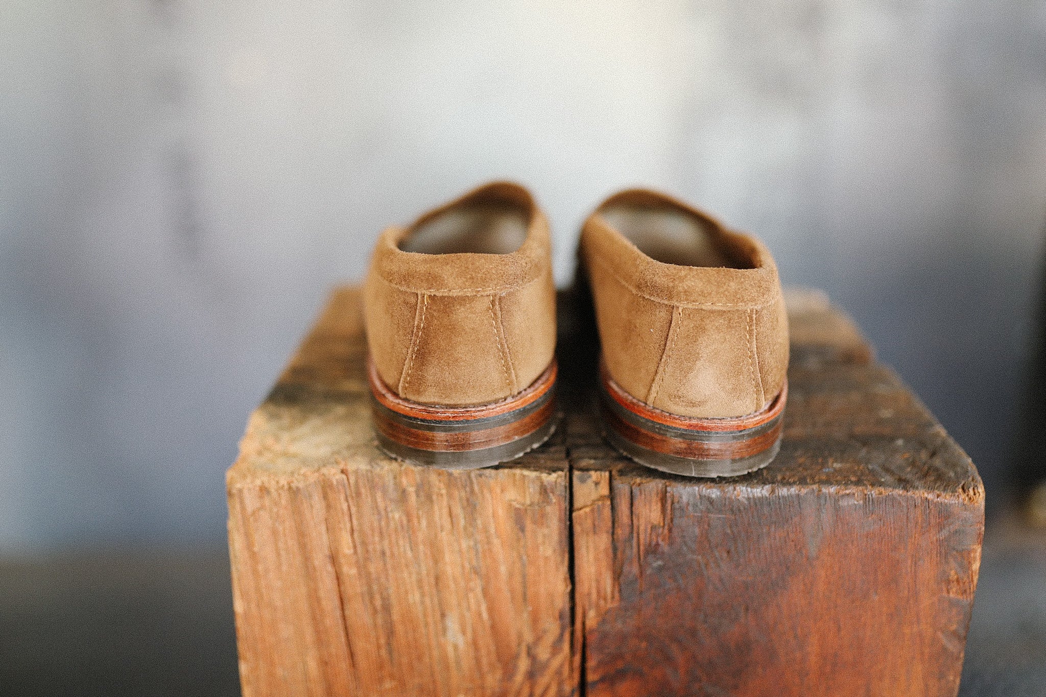 6221L Unlined Penny Loafer- Snuff Suede with Rubber Sole – Iron