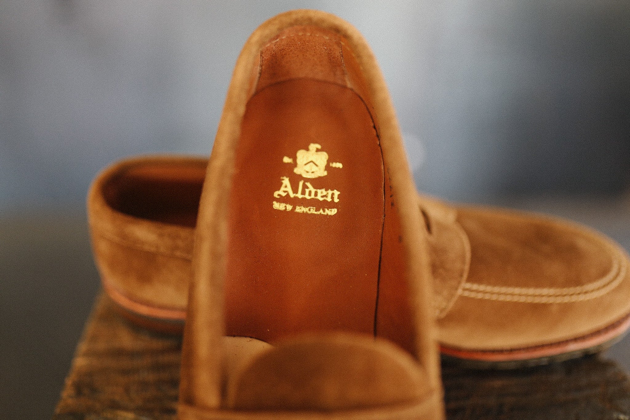 6221L Unlined Penny Loafer- Snuff Suede with Rubber Sole – Iron