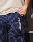 Stitch Stripe Comfortable Trousers - Indigo x Thick Stripe (LP-1180-1)