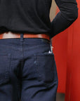 12oz Sashiko 5P Pants Regular Fit - Indigo  x Black (1178-ID)