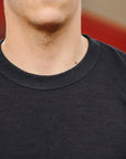 Indigo Jersey Crew Neck Long Sleeved T-shirt-Black Indigo (LS-5011-IDBK)
