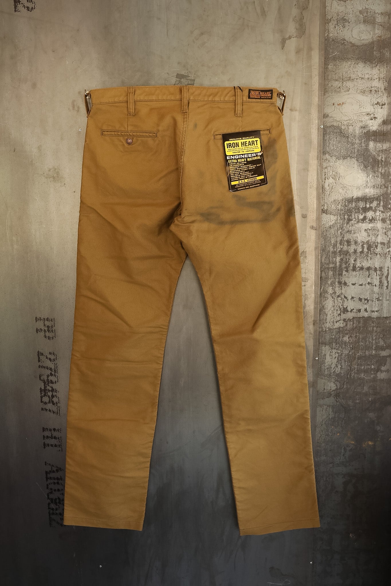 Scratch'n'Dent IH-720-KHA Iron Heart 11oz Cotton Whipcord Work Pants - Khaki (36)