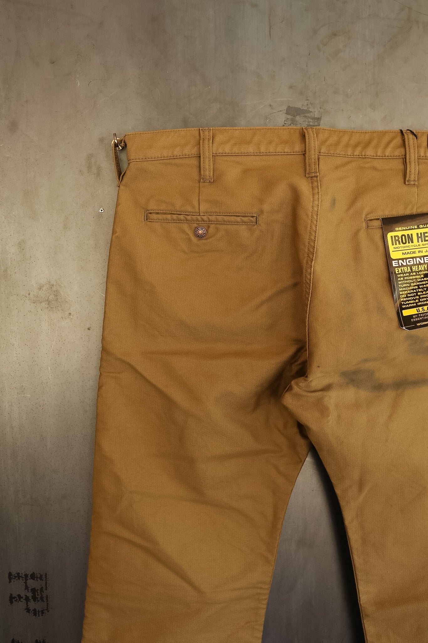 Scratch'n'Dent IH-720-KHA Iron Heart 11oz Cotton Whipcord Work Pants - Khaki (36)