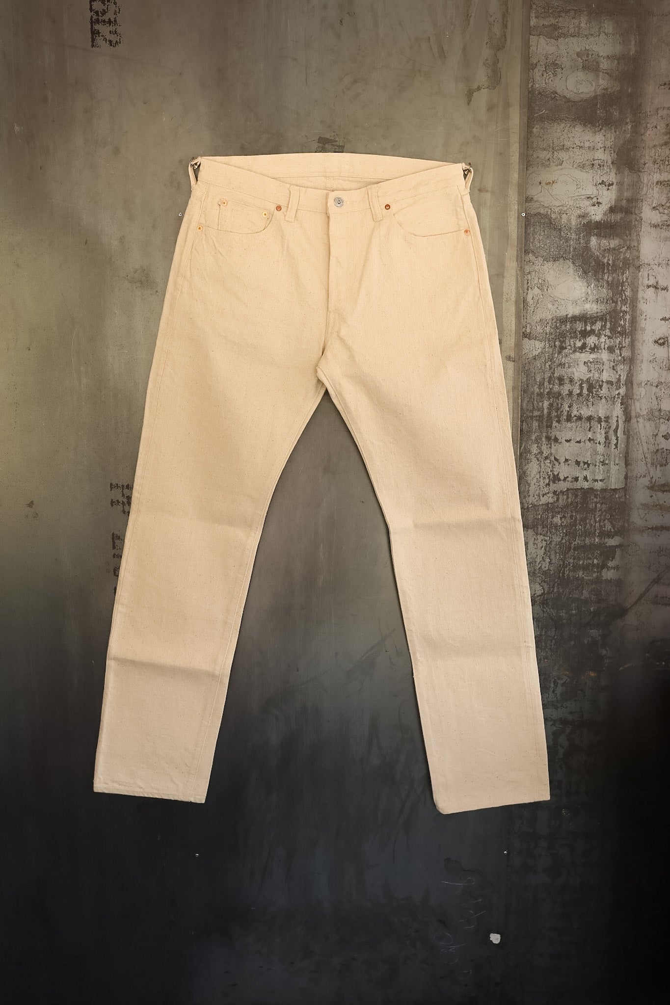 Scratch'n'Dent S710SC-KI Samurai Slim Straight Japanese Cotton Jeans- Ecru  (38)