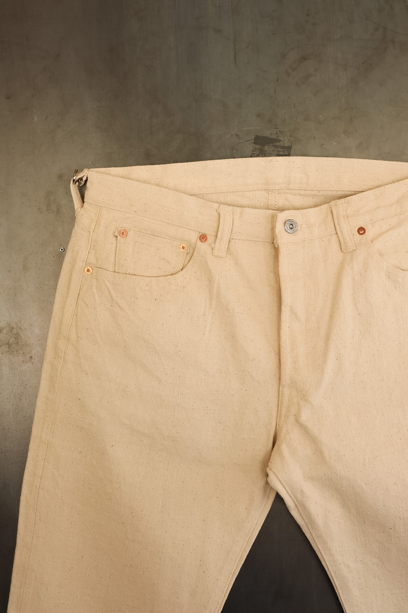 Scratch'n'Dent S710SC-KI Samurai Slim Straight Japanese Cotton Jeans- Ecru  (38)