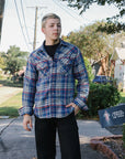 Western Scout- Kingfisher Blue Plaid