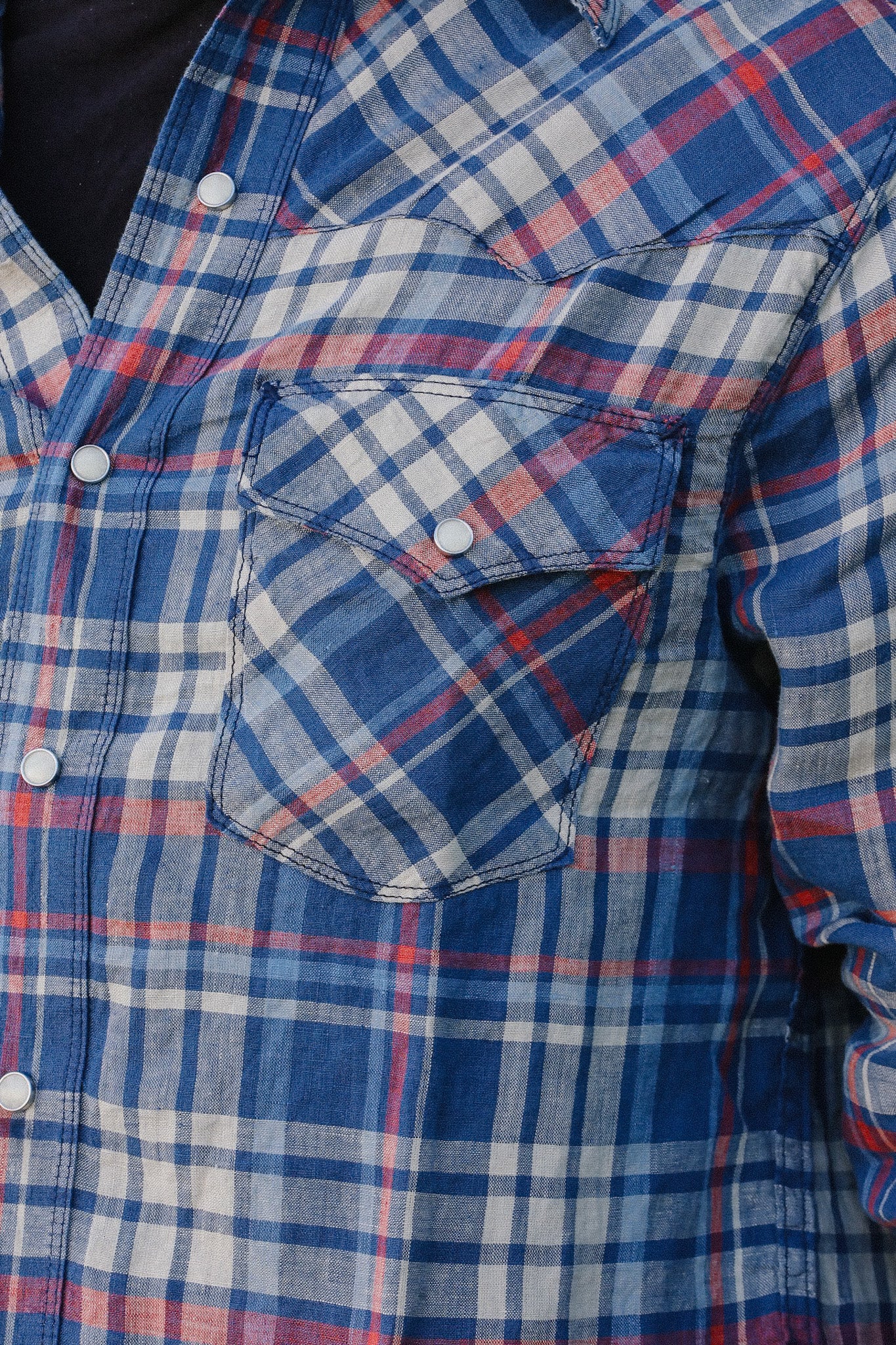 Western Scout- Kingfisher Blue Plaid