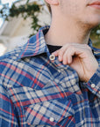 Western Scout- Kingfisher Blue Plaid