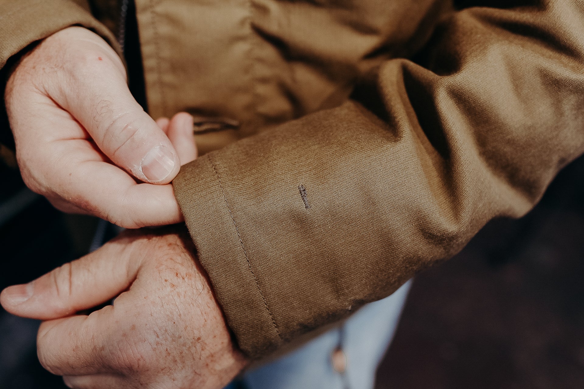 ジャケット・アウター YOKE INJECTION DYED PARKER YOKE - ヨーク24FW HAND PAINTED DENIM TRUCKER JACKET(YK24FW0785B-B